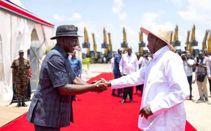 Uganda’s President Yoweri Museveni with President Ruto