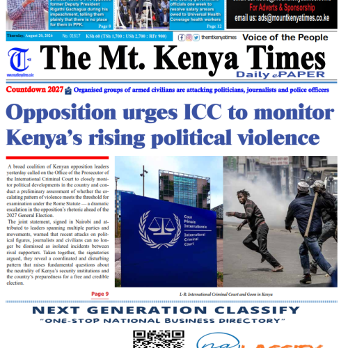 Mt Kenya Times ePAPER August 20, 2026