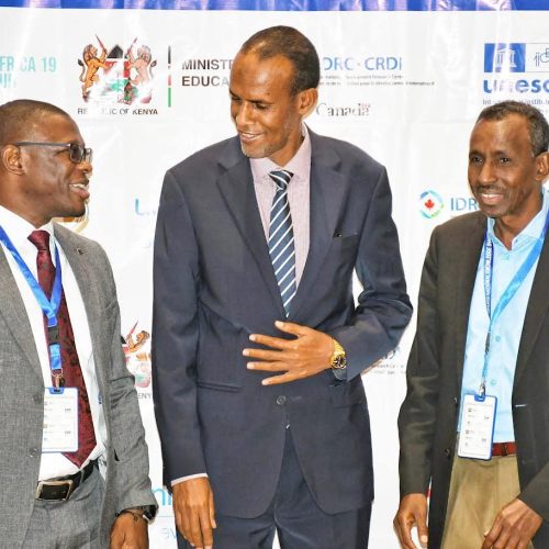 Dr Elyas Abdi with other stakeholders. Photo/Courtesy.