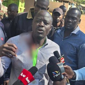 Homa Bay Town MP Peter Kaluma addressing reporters. (Handout)
