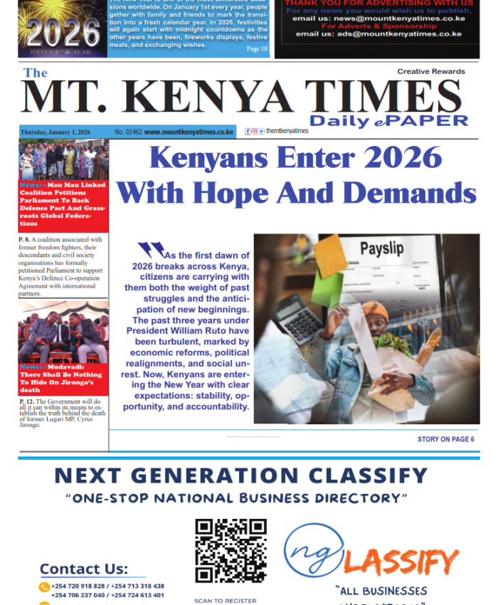 Mt Kenya Times ePAPER January 1, 2026