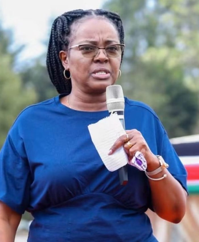 PS Ann Wang'ombe at Mbiriri Comprehensive School in Kieni constituency during it's education day last Saturday. Photo/Courtesy.